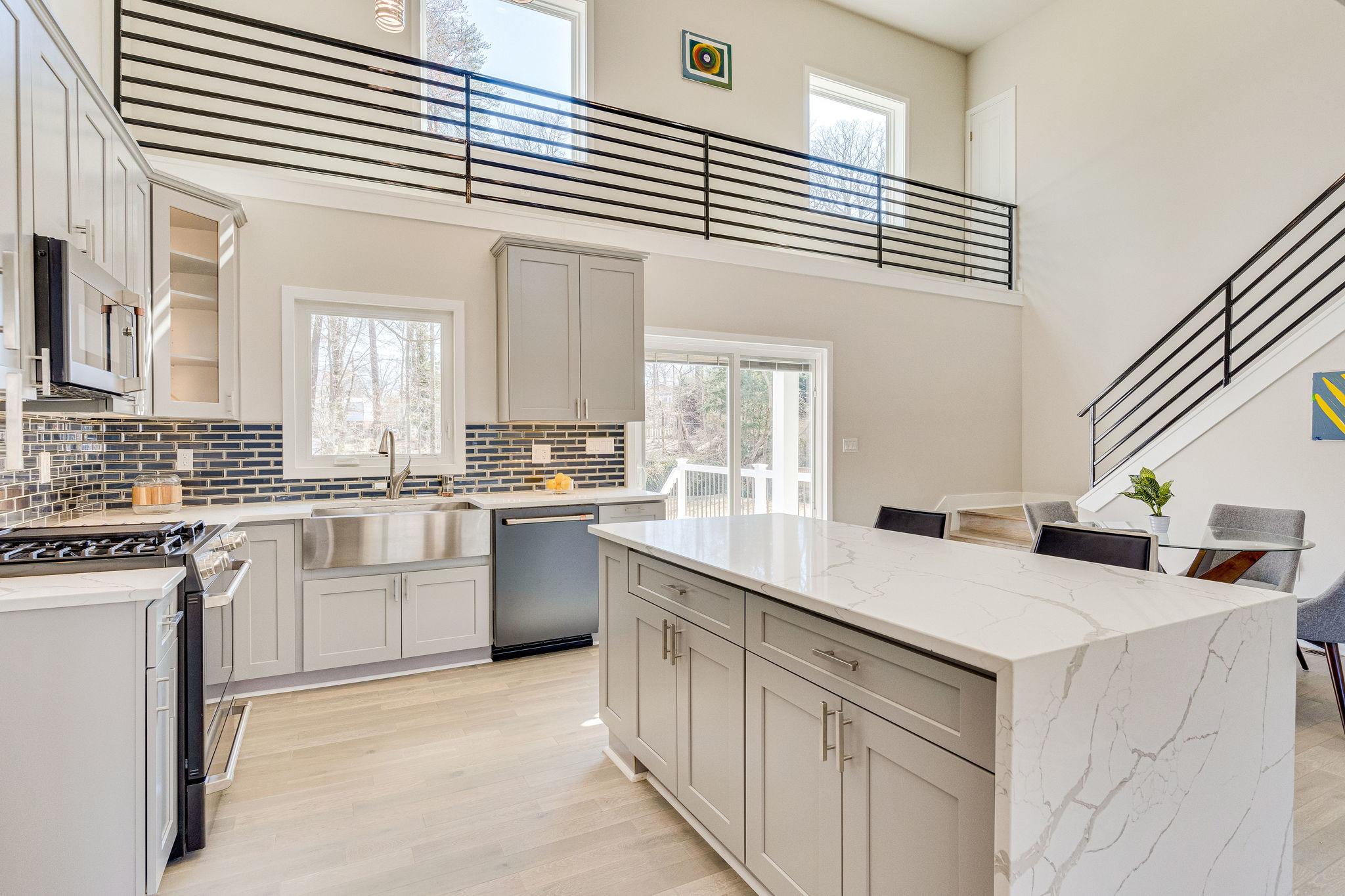 Open-plan kitchen